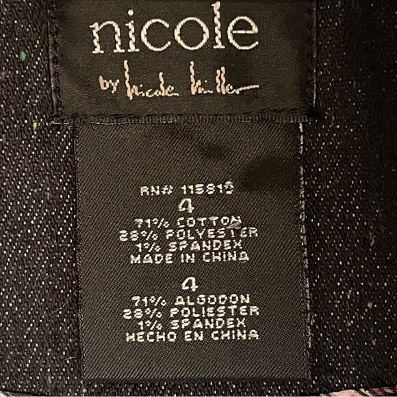 Anthropologie Nicole Miller Cottage Boho Cropped Blazer Jean Jacket NWT Size 4 - Picture 8 of 11